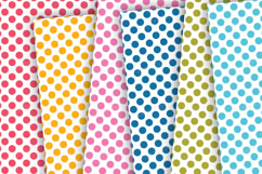 Mixed Flowers &amp; Polka Dots Seamless Digital Paper Product Image 3