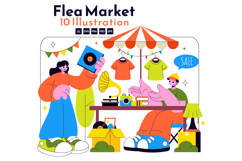 10 Flea Market Vector Illustration Product Image 1