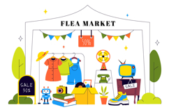 10 Flea Market Vector Illustration Product Image 4