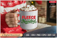 Fleece Navidad SVG | Christmas SVG | Holiday SVG | Xmas SVG Product Image 3