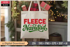 Fleece Navidad SVG | Christmas SVG | Holiday SVG | Xmas SVG Product Image 5
