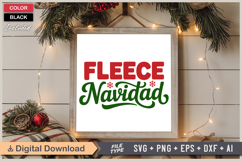 Fleece Navidad SVG | Christmas SVG | Holiday SVG | Xmas SVG Product Image 6