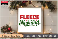 Fleece Navidad SVG | Christmas SVG | Holiday SVG | Xmas SVG Product Image 6