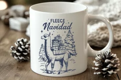 Fleece Navidad SVG PNG | Cute Llama Christmas | Funny Design Product Image 3
