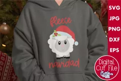 Fleece Navidad | Sheep Animal Christmas Puns Svg Design Product Image 1