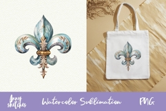 Fleur-de-Lis Clipart Set 5 French Royal Symbol PNGs Product Image 2