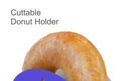 Fleur de Lis Carnival Cuttable Donut Holder SVG Template