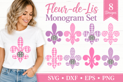 Fleur De Lis Monogram Frames Svg Mardi Gras Jester Product Image 1