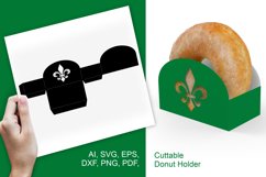 Fleur de Lis Cuttable Donut Holder SVG Template