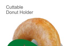 Fleur de Lis Cuttable Donut Holder SVG Template