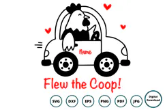 Flew the Coop SVG | Funny Chicken Retirement Cut File Product Image 2