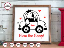 Flew the Coop SVG | Funny Chicken Retirement Cut File Product Image 3