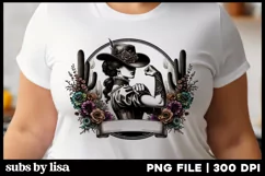 Western Sublimation Design PNG | Victorian Era Woman Flex Product Image 2