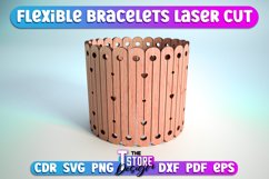 Flexible Bracelets Laser Cut SVG Bundle|Bracelets SVG Design Product Image 6