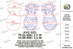 3D Flexible Car Charm Laser Cut. Car Accessory SVG Product Image 2