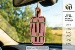 3D Flexible Car Charm Laser Cut. Car Accessory SVG Product Image 1
