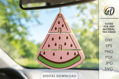 3D Flexible Car Charm Laser Cut. Car Accessory SVG Product Image 1