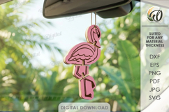 3D Flexible Car Charm Laser Cut. Car Accessory SVG Product Image 1