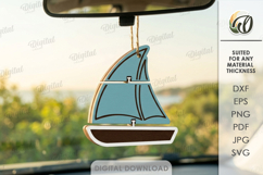3D Flexible Car Charm Laser Cut. Car Accessory SVG Product Image 1