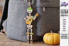 Flexible Skeleton Keychain Laser Cut | Skeleton Bag Charm Product Image 1