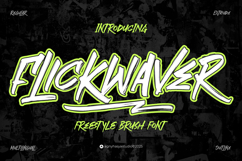 FlickWaver - Freestyle Brush Font Product Image 1