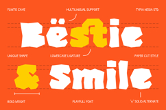 Flinto Cave - Bold Papercut / Paper Cutout Game Font Product Image 7