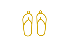 Flip Flop Earrings Laser Cut SVG Template Product Image 2