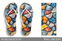 Stones Flip Flop Sublimation. Stones Sublimation Product Image 1