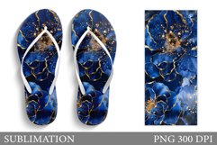 Flowers Flip Flop Sublimation. Floral Flip Flop Sublimation Product Image 1