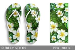 Flowers Flip Flop Sublimation. Summer Flip Flop Design Product Image 1