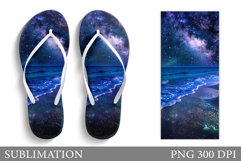 Sea Flip Flop Sublimation. Beach Flip Flop Design Product Image 1