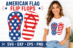 American Flag flip Flops svg, DXF, EPS, Png Product Image 1