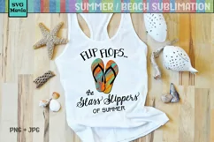 Flip Flops Sublimation PNG, Beach Sublimation PNG, Summer Product Image 1