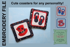 Flip Flops &amp; Hat Coasters - 4 x 4 and 5 x 7 Hoops Product Image 1
