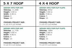 Flip Flops &amp; Hat Coasters - 4 x 4 and 5 x 7 Hoops Product Image 3