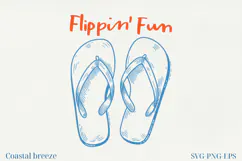 Summer Coastal Line Art Clipart | SVG & PNG |Summer Beach Product Image 1