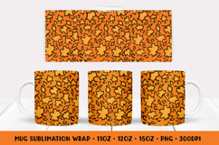 Fall Leopard Mug Wrap Sublimation Design. Autumn Mug Wrap 35 Product Image 1