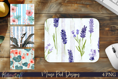 Lavender Floral Mouse Pad Designs | Vintage Botanical Mats Product Image 1