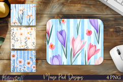 Colorful Floral Mouse Pad Designs | Botanical Desk Mats Product Image 1
