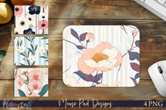 Vintage Floral Mouse Pad Designs | Botanical Desk Mats Product Image 1