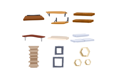 floating shelves set cartoon Product Image 1