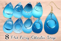 Water Bubbles Earring teardrop sublimation design Product Image 1