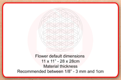 Laser cut Flower of Life Sacred Geometry Healing grid SVG Product Image 2