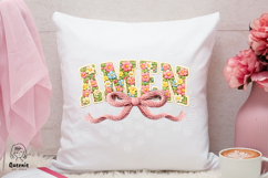 Colorful Flora Amen Faux Yarn Crochet Easter Christian Product Image 4