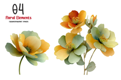 Floral Abstract Elements Clipart Product Image 1