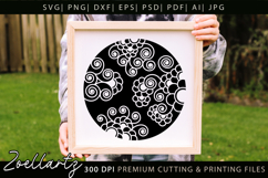 Floral Illustration Abstract Floral SVG Zentangle T-shirt Product Image 2