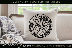 Floral Illustration Abstract Floral SVG Zentangle T-shirt Product Image 1