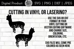 instructions for using these floral alpaca silhouette digital files in svg or dxf format for cricut, silhouette, or laser projects