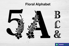 Floral Alphabet SVG, Initial Monogram Svg Product Image 3