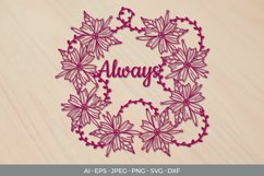 Floral Always Papercut SVG Product Image 1